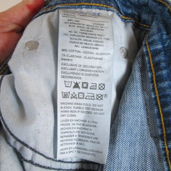 Signature Levi's Straus & Co. 967 Athletic Mens Blue Jeans Size w36 x L3… - Picture 7 of 7